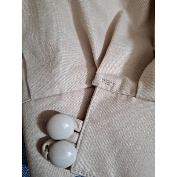 Vintage 80s London Fog Puff Sleeve Overcoat Trench Coat Jacket High Neck 12 - Picture 9 of 9